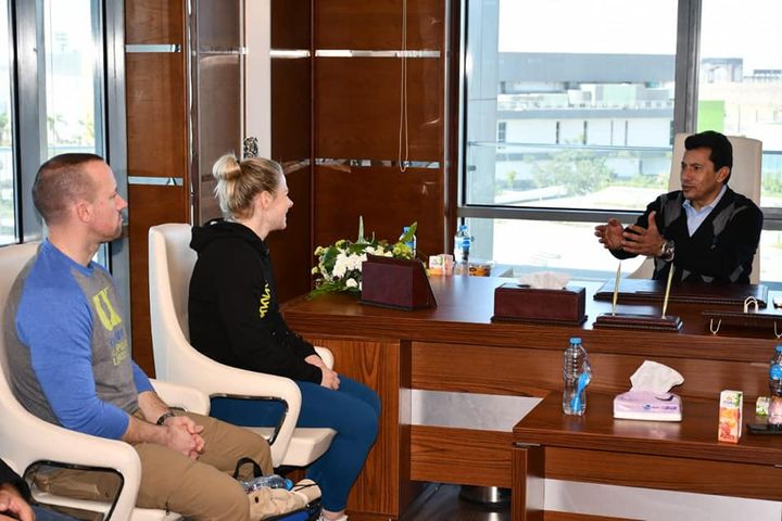 وزارة الشباب والرياضة: وزير الشباب والرياضة يلتقى رئيسة الاتحاد الدولى للياقة البدنية 56532