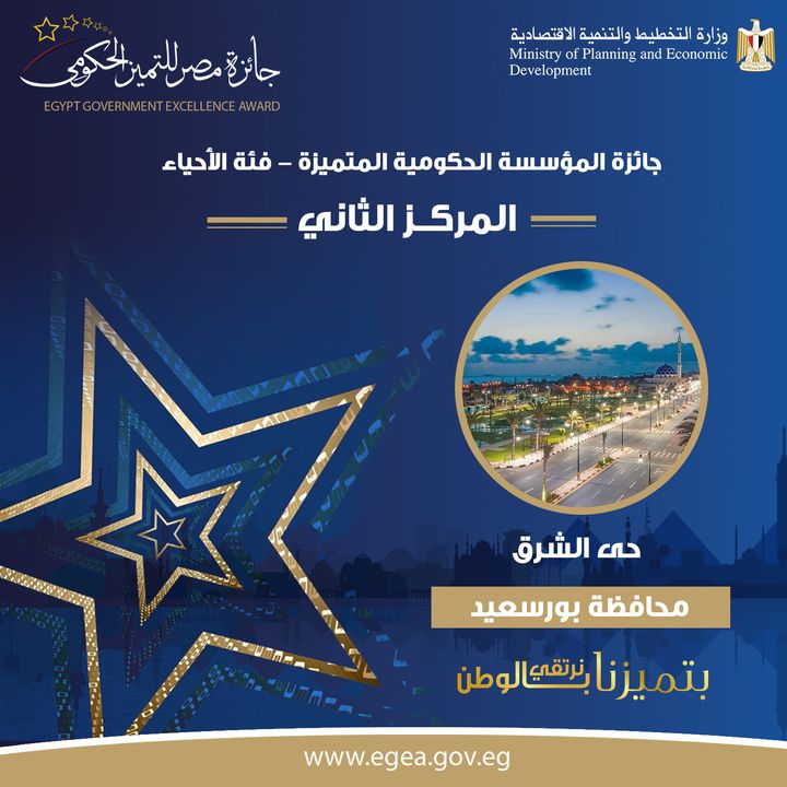 🏆 حى الشرق - محافظة بورسعيد الحاصلة على المركز الثاني بجائزة المؤسسة الحكومية المتميزه 2020 - فئة الأحياء 66487