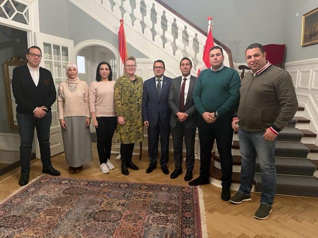 استقبال السفير المصري بالدنمارك لوفد من عدد من الوزارات المصرية استقبل السفير المصرى فى 72767