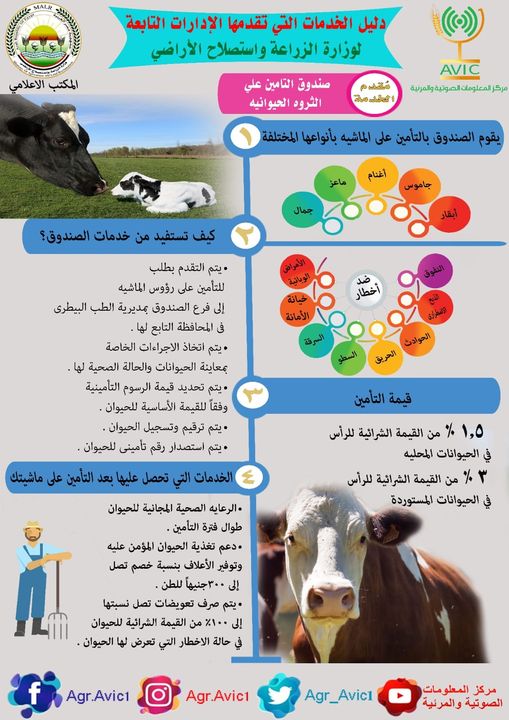 وزارة الزراعة واستصلاح الأراضي: » انفوجراف وفيديو| العدد الثالث من دليل خدمات وزارة الزراعة 98630