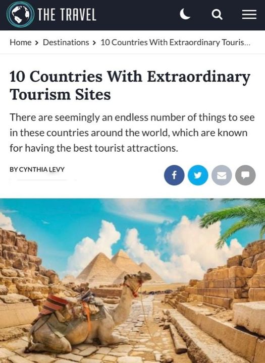 وزارة السياحة والآثار: 10 فبراير 2022 - موقع The Travel: مصر من أفضل عشر دول تمتلك أروع أماكن سياحية 94633