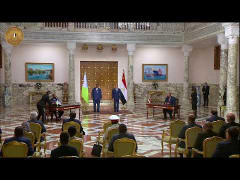 السيد الرئيس والرئيس الجيبوتي يشهدان توقيع عددًا من اتفاقيات التعاون الثنائي hqdefaul 40