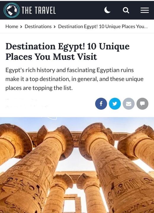 وزارة السياحة والآثار: 3 مارس 2022 - موقع The Travel يبزر 10 أماكن فريدة في مصر يحب زيارتها أبرز 38033