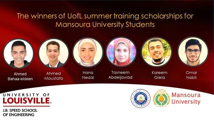 في ظل التعاون المشترك بين جامعة المنصورة وجامعة العلمين الدولية وجامعة لويزفيل الأمريكية، تم منح ستة طلاب من 24638