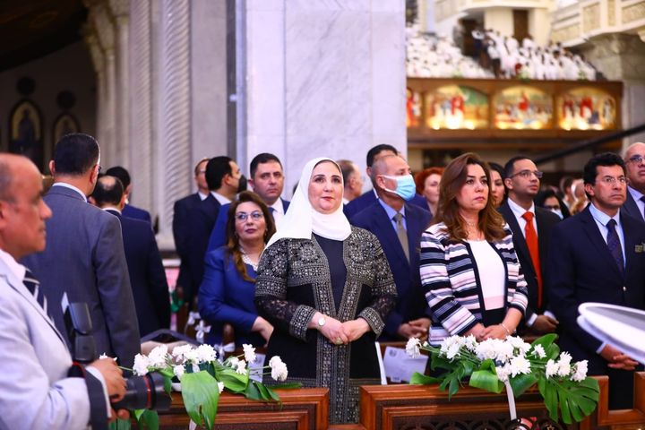 وزارة التضامن الاجتماعي: وزيرة التضامن الاجتماعي تزور الكاتدرائية المرقسية بالعباسية 28806
