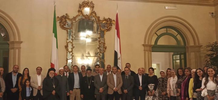 استضافة السفارة المصرية في روما لإفطار رمضاني بحضور رموز الجالية المصرية استضافت السفارة 29414