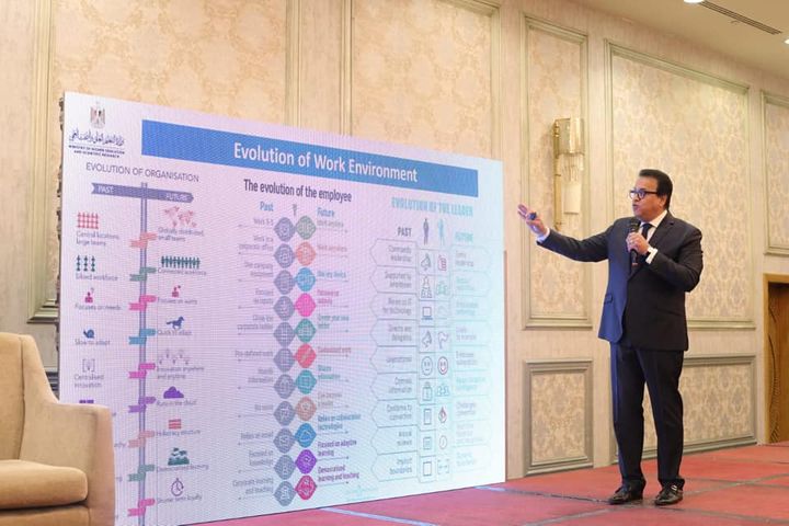 وزير التعليم العالي يشارك في مؤتمر القيادة التربوية والتعليمية خلال الظروف الاستثنائية شارك د 44275