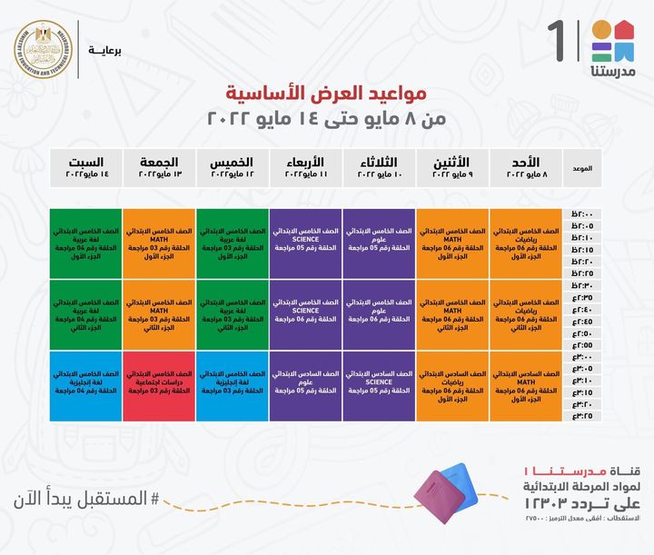 لأولياء الأمور وطلاب المرحلة الابتدائية ، تعرّفوا على مواعيد إعادة البرامج التعليمية للمناهج المدرسية على 67028