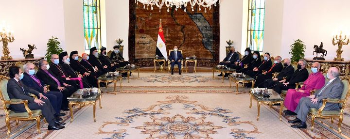 السيد الرئيس عبد الفتاح السيسي يستقبل رؤساء الكنائس المشاركين في الجمعية العمومية لمجلس كنائس الشرق الأوسط، 71729