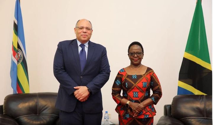 السفير المصري لدى تنزانيا يلتقى وزيرة الخارجية ***** استقبلت السفيرة ليبراتا مولامولا وزيرة الخارجية 78811