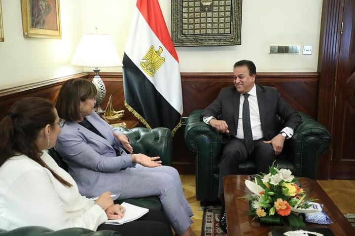 وزارة الصحة والسكان: وزير الصحة يستقبل المنسق المقيم للأمم المتحدة بمصر لبحث سبل التعاون 47350