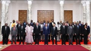 الرئيس عبد الفتاح السيسي يستقبل رؤساء المحاكم الدستورية والعليا الأفارقة