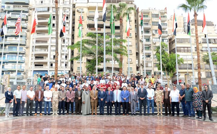 جامعة المنصورة تفتتح ساحة الشعوب تمثل 51 جنسية للطلاب الوافدين الدارسين بهاPhotos from Mansoura University's post 68473