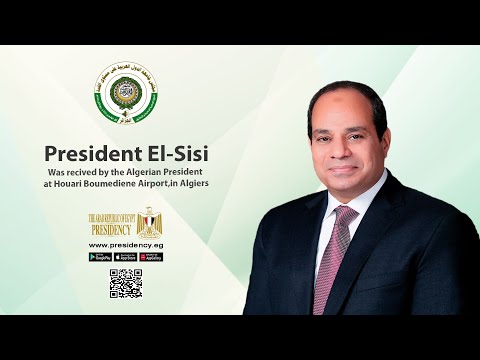 President El-Sisi was received by the Algerian President at Houari Boumediene Airport, in Algiers hqdefault 1