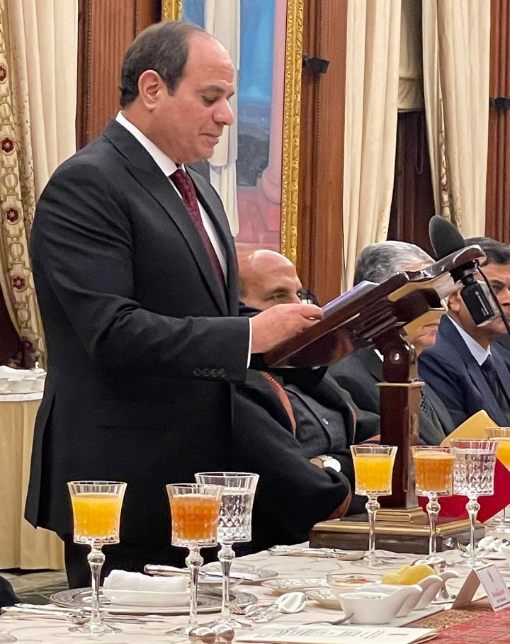 كلمة السيد الرئيس عبد الفتاح السيسي خلال مأدبة العشاء الرسمي بالقصر الجمهوري الهندي الذي اقامته السيدة 33559