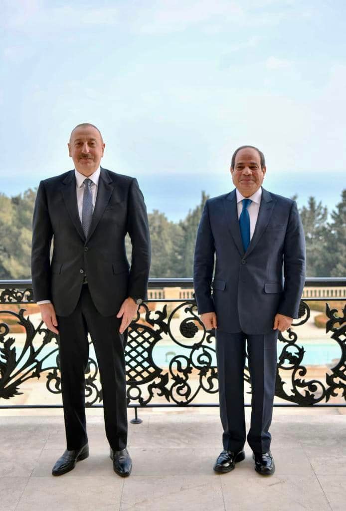 عقد السيد الرئيس عبد الفتاح السيسي اليوم مباحثات على مستوى القمة مع الرئيس الأذري إلهام علييف بمقر قصر 82828