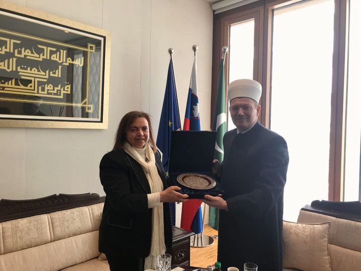 سفيرة مصر لدى لوبليانا تلتقي مفتي سلوفينيا --------------- التقت السفيرة نهلة محمد عصام الدين الظواهري، سفيرة 86243