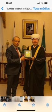 السفير المصري في موسكو يلتقي بمفتي عموم روسيا استقبل سماحة المفتي الشيخ راوي عين الدين رئيس الإدارة 86433