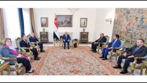 الرئيس عبد الفتاح السيسي يستقبل وزير خارجية الولايات المتحدة الأمريكية