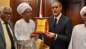 احتفال بمبنى سفارة مصر في الخرطوم لتكريم اسم السيد/ محمد حسن خليل المُلقّب بـ أبو الطلبة السودانيين