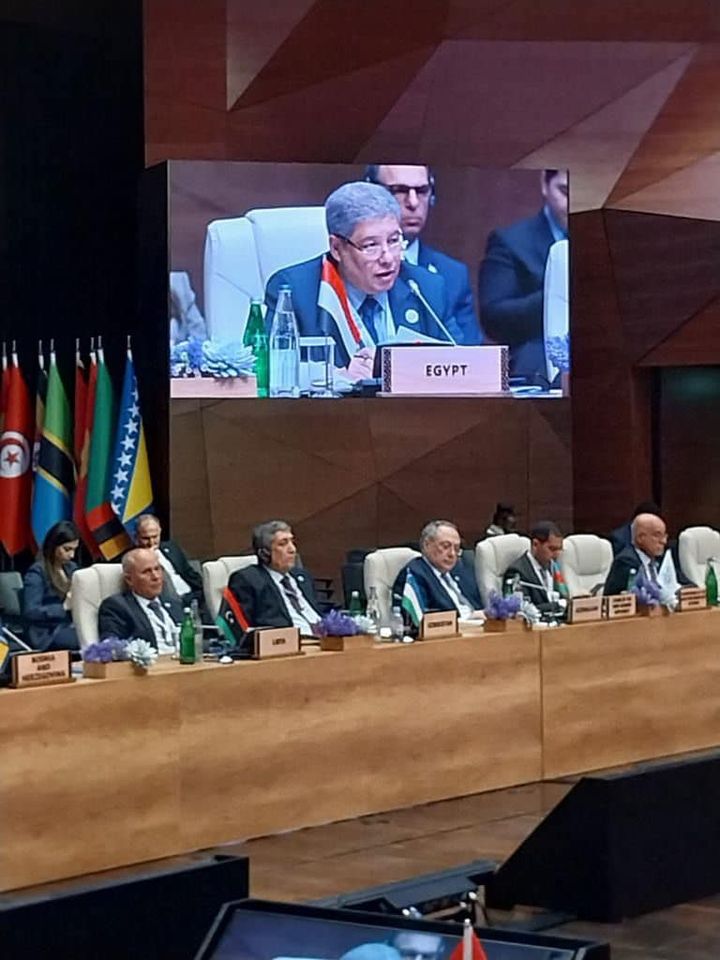 سفير مصر لدى أذربيجان يلقي بيان مصر أمام اجتماع حركة عدم الانحياز على مستوى القمة لمجموعة الاتصال المعنية 44531