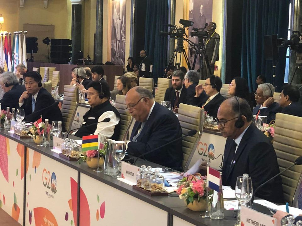 ‎وزير الخارجية يشارك في أولى جلسات اجتماع وزراء خارجية مجموعة العشرين  شارك السيد سامح شكري وزير 50285