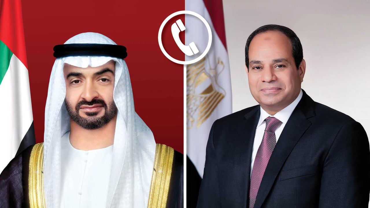 أجرى السيد الرئيس عبد الفتاح السيسي اليوم اتصالاً هاتفياً مع الشيخ محمد بن زايد آل نهيان، رئيس دولة الامارات 66919