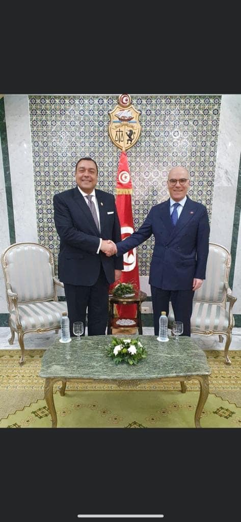 لقاء سفير مصر لدى تونس مع وزير الشؤون الخارجية والهجرة والتونسيين بالخارج التقى السفير إيهاب 79086