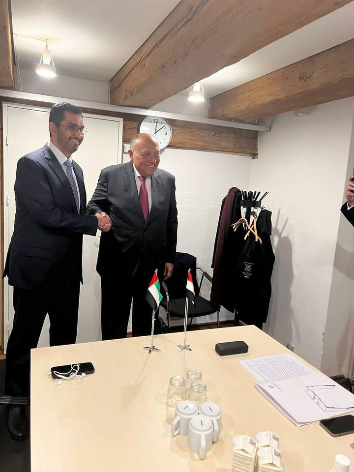 سامح شكري يلتقي الدكتور سلطان الجابر الرئيس المعين للدورة المقبلة للمؤتمر COP28 ***** التقى السيد سامح شكري 85175