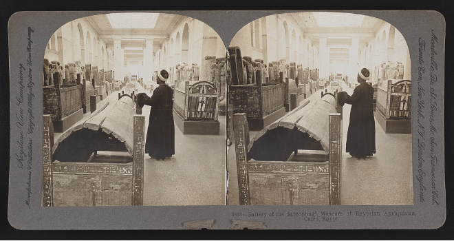 شاهد على العصر رواق التوابيت المتحف المصري فى عام 1906 مكتبة الكونجرس قسم المطبوعات والصور ، واشنطن العاصمة ، FrhJUG4XsAMAvi2