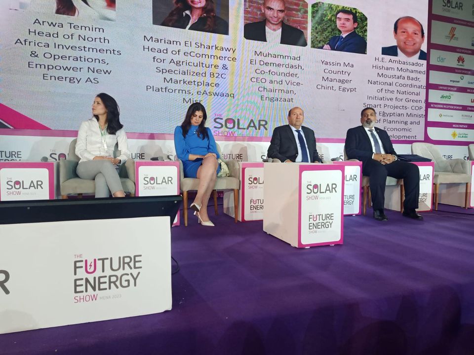 خلال افتتاحه لمعرض الطاقة الشمسية في الشرق الأوسط وشمال إفريقيا 2023: المنسق العام للمبادرة الوطنية 52833
