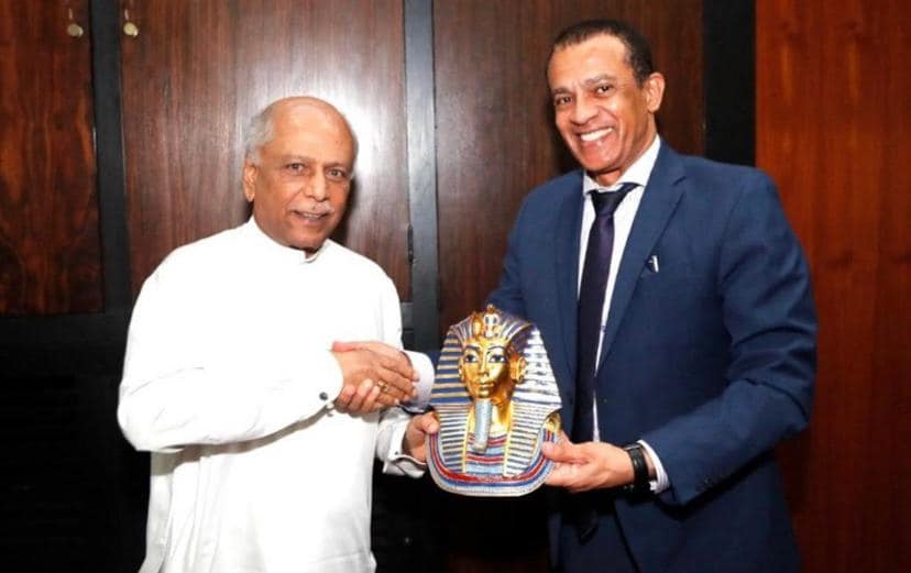 رئيس الوزراء السريلانكى يستقبل السفير المصرى  استقبل رئيس الوزراء السريلانكى Dinesh Gunawardena السفير 92134