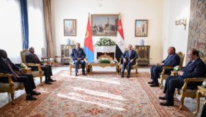 استقبل السيد الرئيس عبد الفتاح السيسي اليوم بقصر الاتحادية الرئيس أسياس أفورقي، رئيس دولة إريتريا، وذلك على