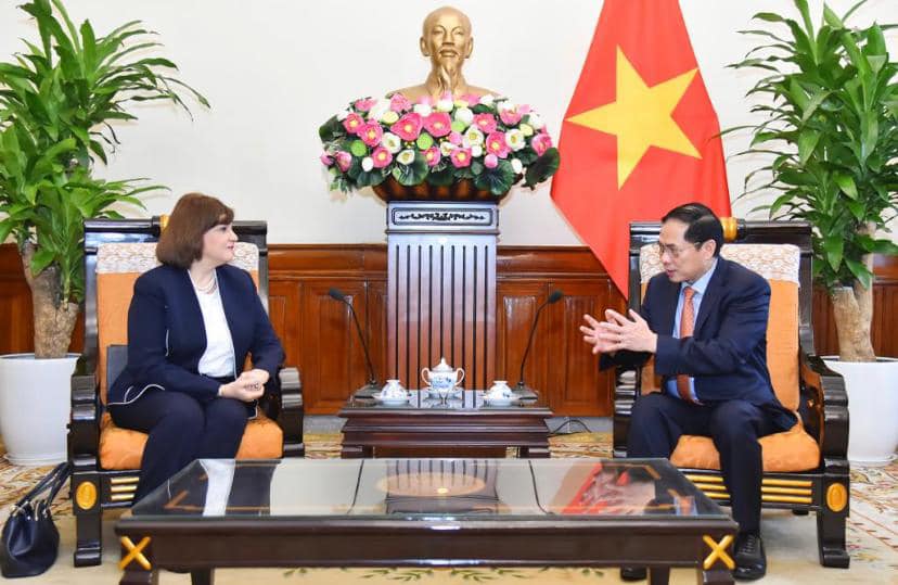 وزير الخارجية الفيتنامي يستقبل السفيرة المصرية  استقبل وزير الخارجية الفيتنامي بوي ثانه سون 96741