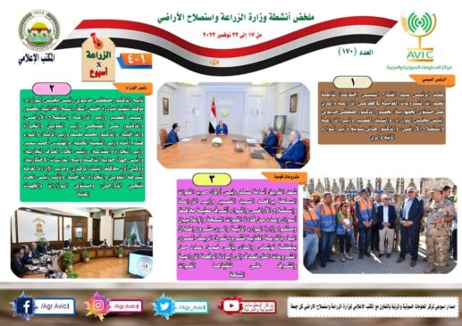 وزارة الزراعة واستصلاح الأراضي: بالانفوجراف والفيديو| الزراعة في أسبوع نشرة الحصاد رقم ١٧٠ 17896