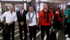 استقبل سفير جمهورية مصر العربية لدى ليبيريا بعثة المنتخب المصري الأول لكرة القدم 
 - 
استقبل