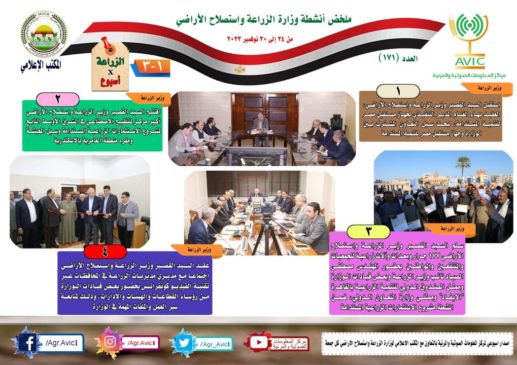 وزارة الزراعة واستصلاح الأراضي: بالانفوجراف والفيديو| الزراعة في أسبوع نشرة الحصاد رقم ١٧١ 82851