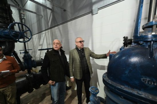 وزارة الإسكان والمرافق والمجتمعات العمرانية: وزير الإسكان يتفقد رافع الصرف الصحى الرئيسى 12475