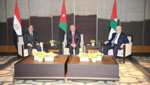 شارك السيد الرئيس عبد الفتاح السيسي في القمة الثلاثية المصرية الأردنية الفلسطينية، التي عقدت اليوم بمدينة