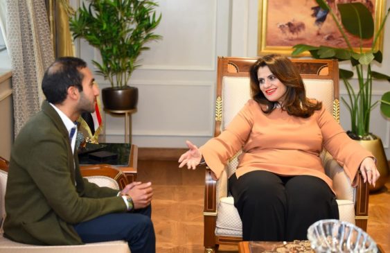 وزيرة الهجرة تستقبل الخبير الشاب مينا حنين عضو مركز ميدسي بأستراليا وأستاذ مساعد علوم تدريس الذكاء 63310