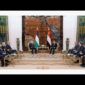 الرئيس عبد الفتاح السيسي يستقبل الرئيس الفلسطيني وأمين عام جامعة الدول العربية