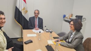 In Barcelona, ICT Minister Meets Vodacom Group CEO, Talks Investment with Major ICT Firms 
The Minister of Communications and Information Technology Amr Talaat has held talks with officials from