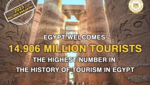 Incoming tourism rates to Egypt in 2023 achieved record numbers, as the total number of tourists reached 14