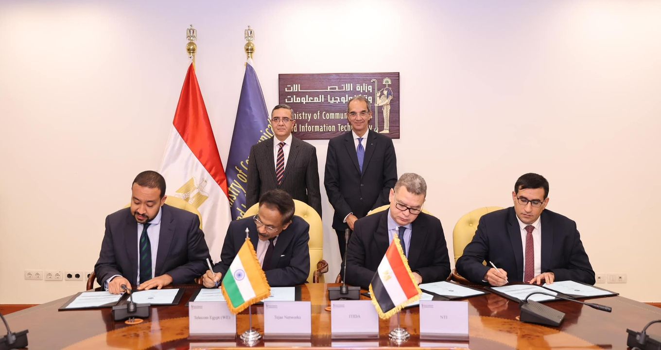 ICT Minister Witnesses MoU Signing between Telecom Egypt, ITIDA, NTI, Tejas to Deepen Local Manufacturing The Minister of Communications and Information Technology Amr Talaat has witnessed the 22831