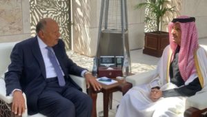 قبيل بدء أعمال الدورة الخامسة للجنة العليا المصرية - القطرية المشتركة في الدوحة: 
وزير الخارجية سامح شكري