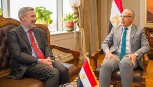 وزارة الموارد المائية والري: 
** الدكتور سويلم يلتقى السفير الإيطالى في مصر ، و رئيس أحد الشركات