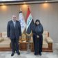 السفير المصري في بغداد يلتقى مع  وزير الاتصالات العراقية الدكتورة هيام الياسري 
​التقى السفير