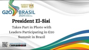 President El-Sisi Takes Part in Photo with Leaders Participating in G20 Summit in Brazil