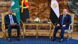 الرئيس عبد الفتاح السيسي يستقبل الرئيس الأنجولي الرئيس الحالي للاتحاد الأفريقي بقصر الاتحادية