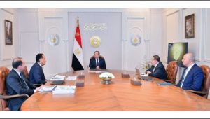 الرئيس عبد الفتاح السيسي يجتمع برئيس مجلس الوزراء ومحافظ البنك المركزي ووزير المالية